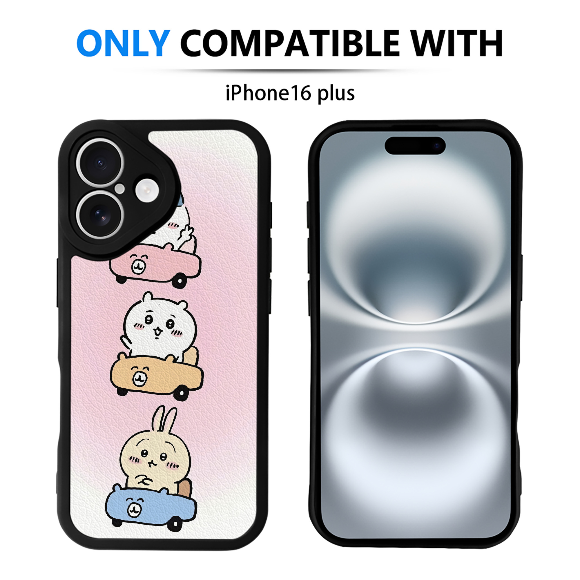 （画像用） ちいかわ Chii-kawa 【iPhone 16シリーズ対応】シリコンスマホケース（レザー調） 材質：シリコン